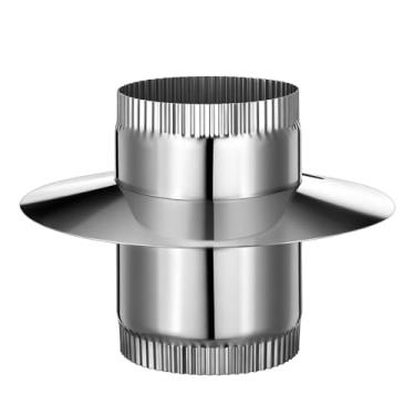 Imagem de Zonon Adaptador de tampa de vento de 15 cm conector de tubo de ventilação de chaminé de aço inoxidável ajuste seguro para fogão a lenha lareira ou ventilação do sistema de aquecimento