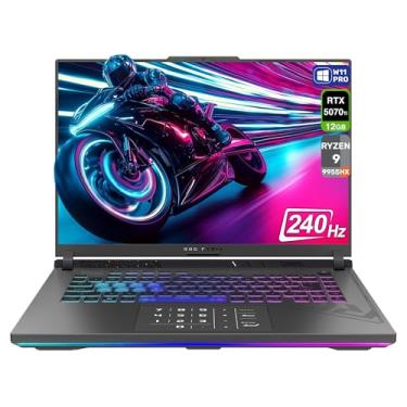 Imagem de ASUS Laptop para jogos ROG Strix G16, AMD Ryzen 9-9955HX, RAM DDR5 de 32 GB, SSD PCIe de 2 TB, tela de 16 polegadas 2,5K (2560 x 1600), Nvidia G-Force RTX 5070Ti, teclado chiclet retroiluminado RGB
