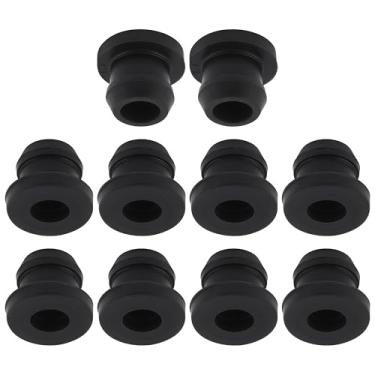 Imagem de Ohraina 10 peças de ilhós de borracha para fogão, peças de fogão, acessórios de substituição, grelhas, argolas, pastilha preta