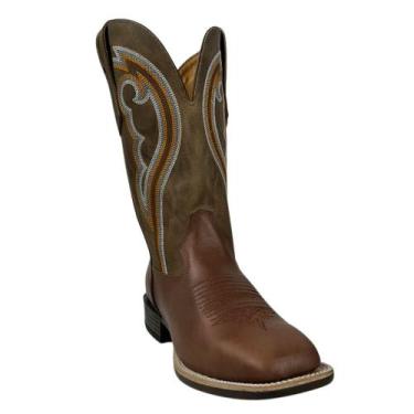 Imagem de Bota Texana Masculina Goyazes Flex Couro Pull Up Brown Dallas Bege REF