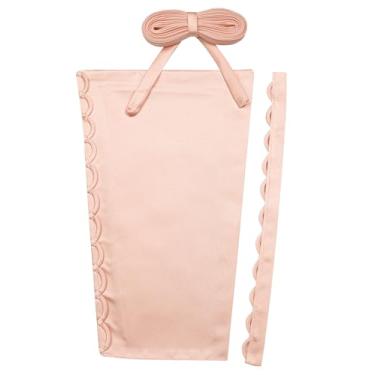 Imagem de XXDingbs Kit de espartilho com zíper, ajuste ajustável, espartilho de cetim, kit de costas, extensor de zíper para vestido, Blush, 18