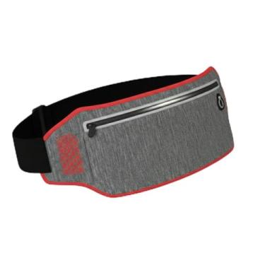 Imagem de Pochete Corrida Impermeável Refletiva Resistente a Riscos + Design Discreto Celular 7" Universal Ajustável P-GG Leve 90g (Vermelha)