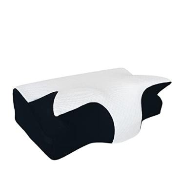 Imagem de SPXMQSS Travesseiro cervical para alívio da dor no pescoço, travesseiro ortopédico para pescoço aumentado e espesso para dormir, travesseiro ergonômico de espuma viscoelástica para dormir.