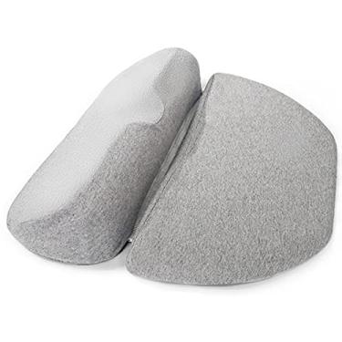 Imagem de SPXMQSS Travesseiro cervical para dor no pescoço e ombro, almofadas ergonômicas de espuma viscoelástica de recuperação lenta para dormir de lado, almofadas ortopédicas de contorno antirronco, reparo