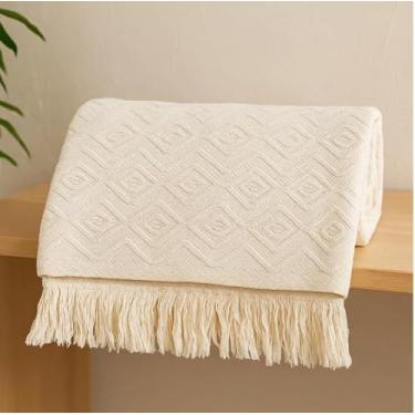 Imagem de Manta Para Sofá Gigante Luxo KING Manta Decorativa Premium 100% Algodão – Capa Protetora e Decorativa para Sofá Cama ou Sala (Tambaba CRUA)