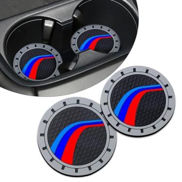 Imagem de Erivis 2 peças de porta-copos de carro para Honda CR-V Civic Accord Fit CRV HR-V EX EX-L Touring Pilot, porta-copos de silicone antiderrapante com logotipo esportivo fluindo em 3 cores, 7 cm