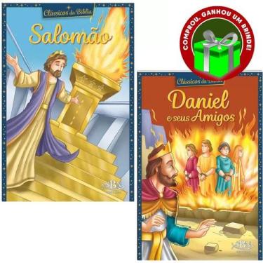 Imagem de Combo Livro Clássicos da Bíblia: Salomão + Daniel  Ilustrada Infantil 