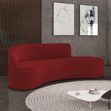 Imagem de Sofá 4 Lugares Orgânico 220 Cm Morgan Veludo Marsala