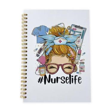Imagem de Midrean Nursing School Student Medical Journal Assistant Gifts Spiral Nurse Notebook Notepad Planner, Ruled Paper, 5.5"X8.3" 80 Sheets (A)