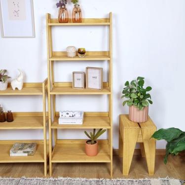 Imagem de Estante Tipo Escada Pipa 5 Prat 150A X 60L X 38P Pinus Mel