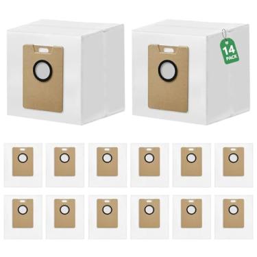 Imagem de Pacote com 14 sacos de poeira RV20 Max Plus compatíveis com Tapo RV30 Max Plus /RV20 Max Plus, sacos resistentes com capacidade de 3L