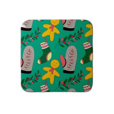 Imagem de Ladrilho Decorativo de Cerâmica Com Estampa Natalina Detalhada