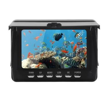 Imagem de Detector de Peixes Portátil com Tela LCD 5 Polegadas IP68 Carregamento USB Bateria 5000mAh Câmera Pesca Subaquática Cartão Memória Interno 8G para Barco Kayak Canoa Pontoon