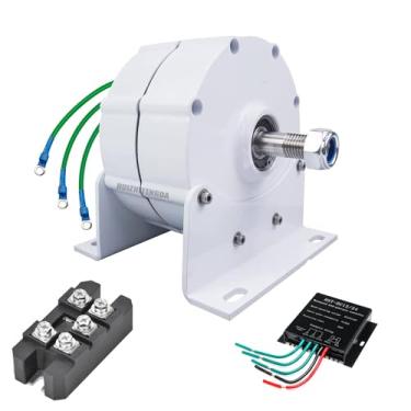 Imagem de HUIZHITENGDA Moinho de Vento Pequeno 6000W Energia Livre Gerador de Baixas RPM Turbina Eólica 12V/24V/48V Eixo Vertical (Com Retificador),220v