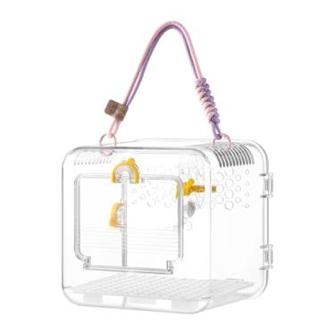 Imagem de ShengQuanHao Caixa de Transporte para Pássaros com Janela de Visualização E Alça, Portátil, para Gaiolas de Papagaios E Hamsters, Também Adequada para Calopsitas.