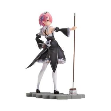 Imagem de Figura De Anime Re:Zero Rem Ram Maid Ver. 21cm, Conjunto De Estátuas G