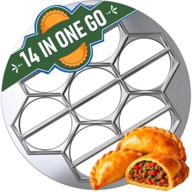 Imagem de Vareniki & Pierogi Maker – Prensa de molde resistente com 14 compartimentos para bolinhos caseiros, pierogi, pastelaria, samosas, receitas e muito mais – Ferramenta de cozinha múltipla para receitas