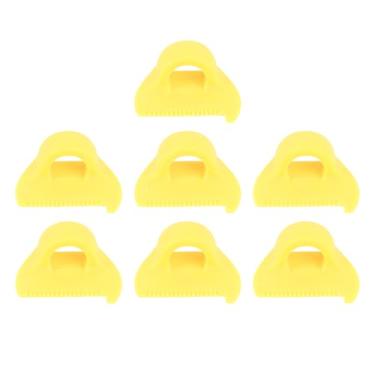 Imagem de 7 PCS Modelos de ponto de 2 mm para costura, régua de dedo, guia de polegar, ferramenta de medição para acolchoamento, costura, acabamento, material PLA amarelo 5 x 3,5 cm