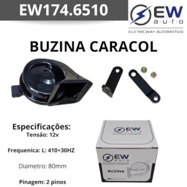 Imagem de BUZINA AUTOMOTIVA CARACOL COM PLUG (2 PINOS) PARA STRADA 2001 >2004 - TIGER AUTO