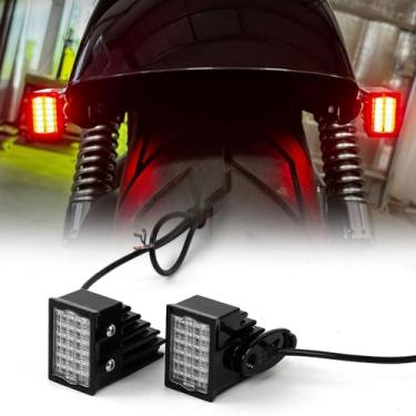 Imagem de Amortecedores traseiros de alumínio luz de seta âmbar luz de corrida para Harley M8 Softail Breakout Street Bob, padrão, Low Rider S 2018-2025, lente transparente