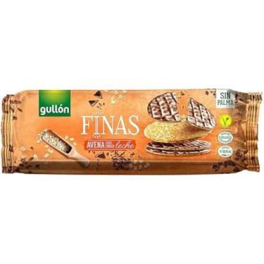 Imagem de Biscoito Importado da Espanha I Fonte de Fibras I Bolacha I Cookie I Gullón I Aveia I Chocolate Leite Zero I Sem Adição de Açúcar I Ideal para Café da Manhã ou Lanche Rápido I Pacote Prático de 150g