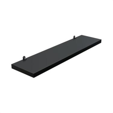 Imagem de Prateleira Preta 40x10 Com Suporte Flutuante Mdf Preto Cozinha Quarto Banheiro Sala