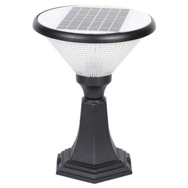 Imagem de CMOLVUR Luzes de poste externas solares, lâmpada de iluminação LED à prova d'água de parede externa, lanterna de estigma de decoração de paisagem de pátio de vila, para parede externa, luminária de