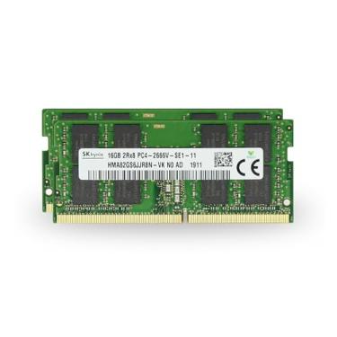 Imagem de SK Hyn(Hynix) Original 32GB (2x16GB) DDR4 2666MHz PC4-21300 SODIMM 2Rx8 CL19 1.2v 260-PIN Laptop Notebook Memória RAM Atualização HMA82GS6JJR8N-VKNO Adamanta