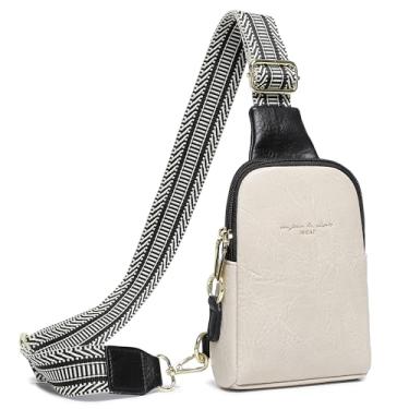 Imagem de INICAT Pochetes pequenos para homens e mulheres, Alça de ombro listrada - damasco preto, Inicat Pochetes para Mulher