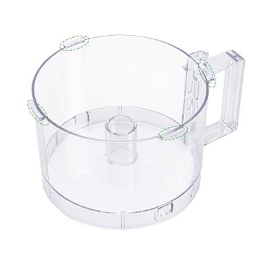 Imagem de RUHUALIFE Tigela de trabalho para processador de alimentos de 7 xícaras compatível com Cuisinart DLC-10 Series (4 tabs), Substitua #: DLC-117BGTXT1. Observação: Esta é uma substituição para aquela com