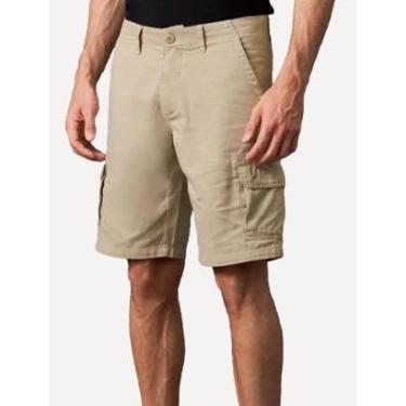 Imagem de Bermuda Calvin Klein Jeans Masculina CK Mono Cargo Cáqui-Masculino