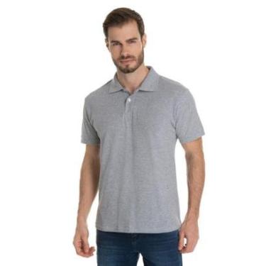 Imagem de Camisa Gola Polo Piquet Masculina Básica Lisa-Masculino