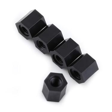 Imagem de Estink 100 Peças de Espaçadores Hexagonais Rosqueados Em Nylon PA66 Pretos M3 Fêmea para Placas de Circuito PCB e Placas de Máquina Com Superfície Lisa e Rosca Limpa (Com *kh)