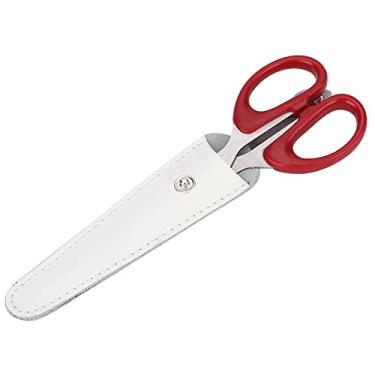 Imagem de Luqeeg Suporte de Armazenamento de Tesoura Durável Saco de Couro do Plutônio Portátil Ferramenta de Cabeleireiro para Uso Doméstico e Profissional Preto (Branco)