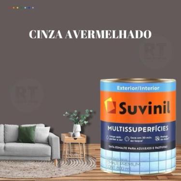 Imagem de Tinta Epóxi Base Água Suvinil Cor Cinza Multissuperfícies Antimofo Lav