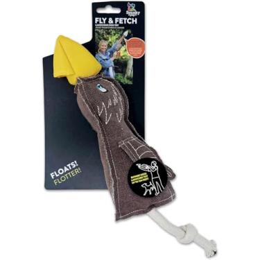 Imagem de Spunky pup Brinquedo para cães Fly & Fetch – durável, flutuante, lançador de elástico interativo para buscar e brincar na água, águia de lona