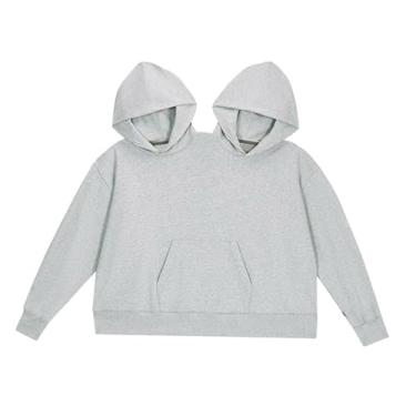 Imagem de Dynwave Moletom de casal combinando para assistir filmes ou fazer compras em casa, Cinza