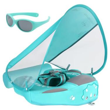 Imagem de Boia de natação não insuflável Mambobaby Boia de natação relaxante com dossel boia de natação com dossel boia de natação sólida para bebês boia de natação com dossel anel de natação sólido na cintura