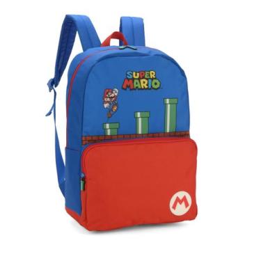 Imagem de Mochila de Costas Super Mario Bros Infantil Escolar Casual - Luxcel, A