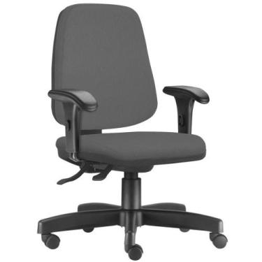 Imagem de Cadeira Giratória Job L02 Diretor Executiva Crepe Cinza - Lyam Decor
