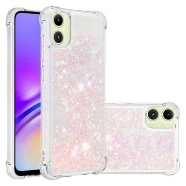 Imagem de Dinglijia Capa fina para Samsung Galaxy A07, capa para Galaxy A06, capa de silicone de areia movediça líquida brilhante para meninas, capa de proteção antiqueda de quatro cantos para Samsung Galaxy