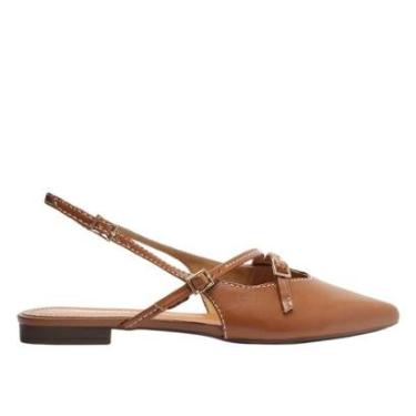 Imagem de Sapatilha Slingback Salto Bloco Tiras  AnaCapri Feminina-Feminino