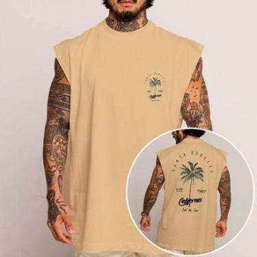 Imagem de Camiseta Regata Algodão Machão Oversized California Abstract Arte-Unissex