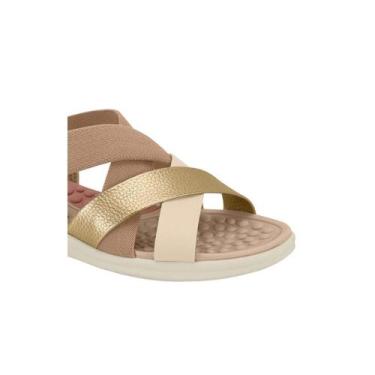 Imagem de Sandália Papete Modare Feminina Conforto Tiras Elásticas Nude Tamanho: