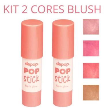 Imagem de Kit 2 Blush Cremosos Glow Natural Stick Com Manteiga De Karité E Alta 