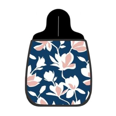 Imagem de Lixeira De Carro Organizador Lixinhocar Magnólias Brancas Fundo Azul