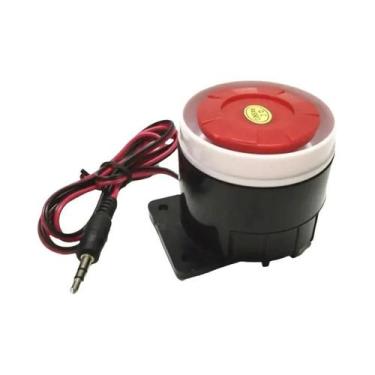 Imagem de Sirene Mini Com Fio 12V 105dB, Alarme Antifurto Durável, Sistema De Al