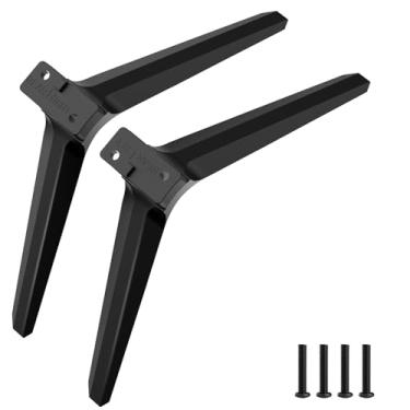 Imagem de Pernas de suporte de TV de substituição para Vizio V505M-K09, pernas de TV Vizio com almofadas antiderrapantes, fácil instalação, todos os parafusos e manual incluídos, sem necessidade de ferramentas