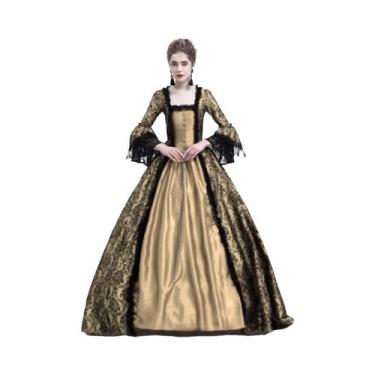 Imagem de Vestido De Princesa Medieval Vitoriana Renascença Rococó Para Cosplay 