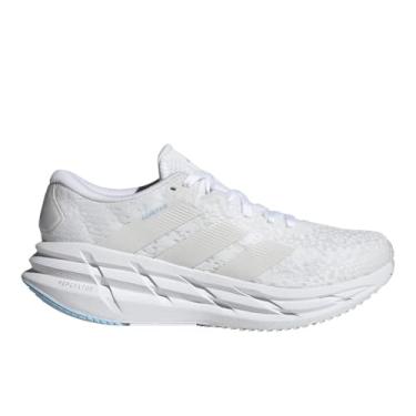 Imagem de adidas Tênis de corrida feminino Adistar 4, Branco/Zero Metálico/Azul, 40